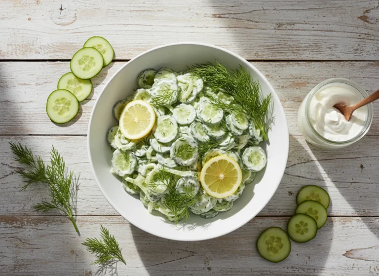 Creamy Cucumber Dill Salad (sour Cream, 10 Minutes) — Fresh Bliss