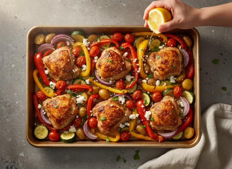 15 Sheet Pan Mediterranean Chicken & Veggie Dinners