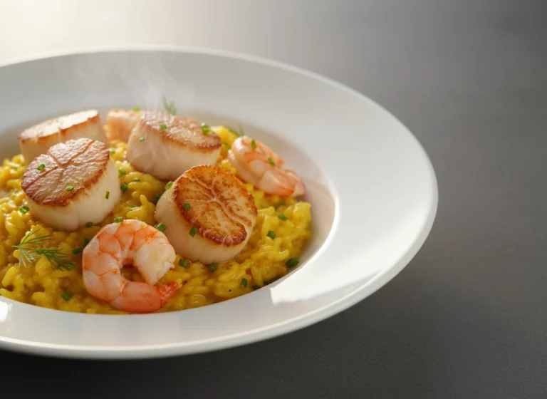 Seafood Risotto Shrimp and Scallops Restaurant Style