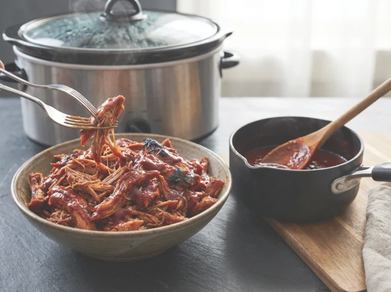 Healthy Slow Cooker Pulled Chicken Recipe – No Sugar Bbq Sauce