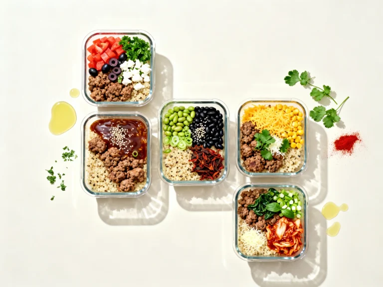 Healthy Ground Turkey Meal Prep Bowls (5 Flavor Combos) You’ll Crave