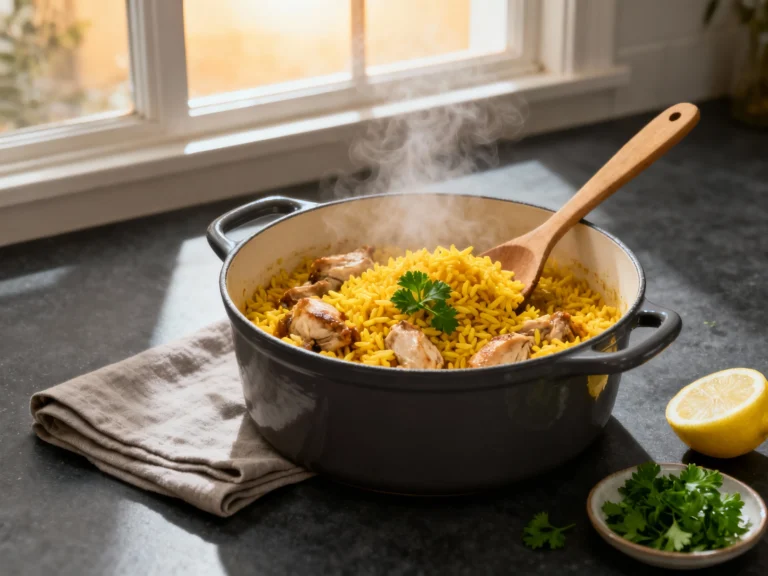 One-pot Chicken and Rice Recipe (ready in 30 Minutes)